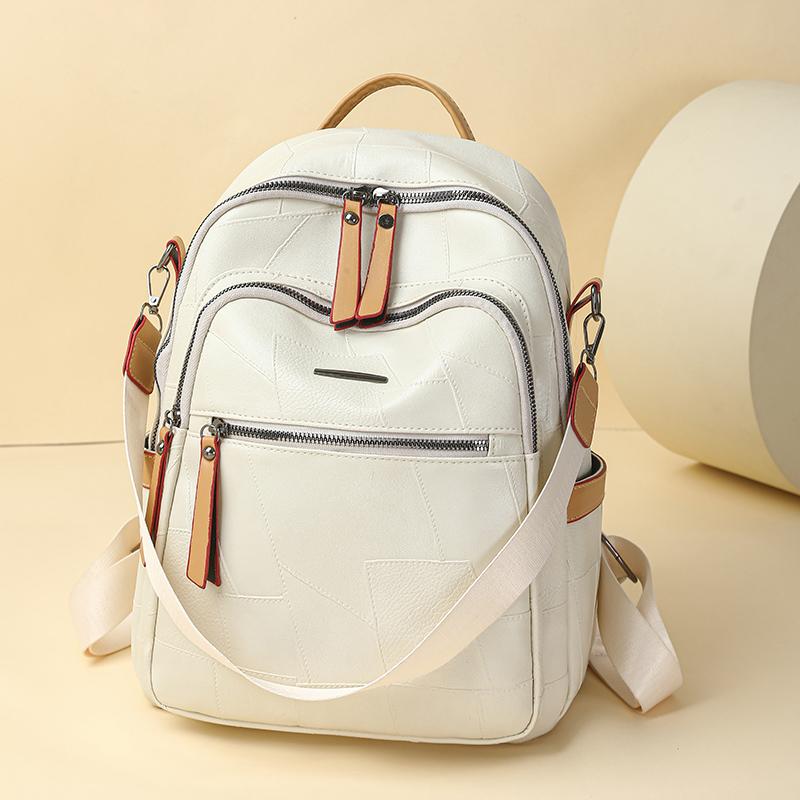 Zaino da donna color block, borsa a spalla multifunzionale, zaino da viaggio multiuso