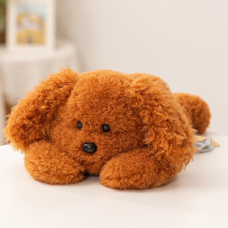 Sait Dudu Puppy Pose Plush Toy - Healing Teddy Dog Doll Gift Pillow for Girls