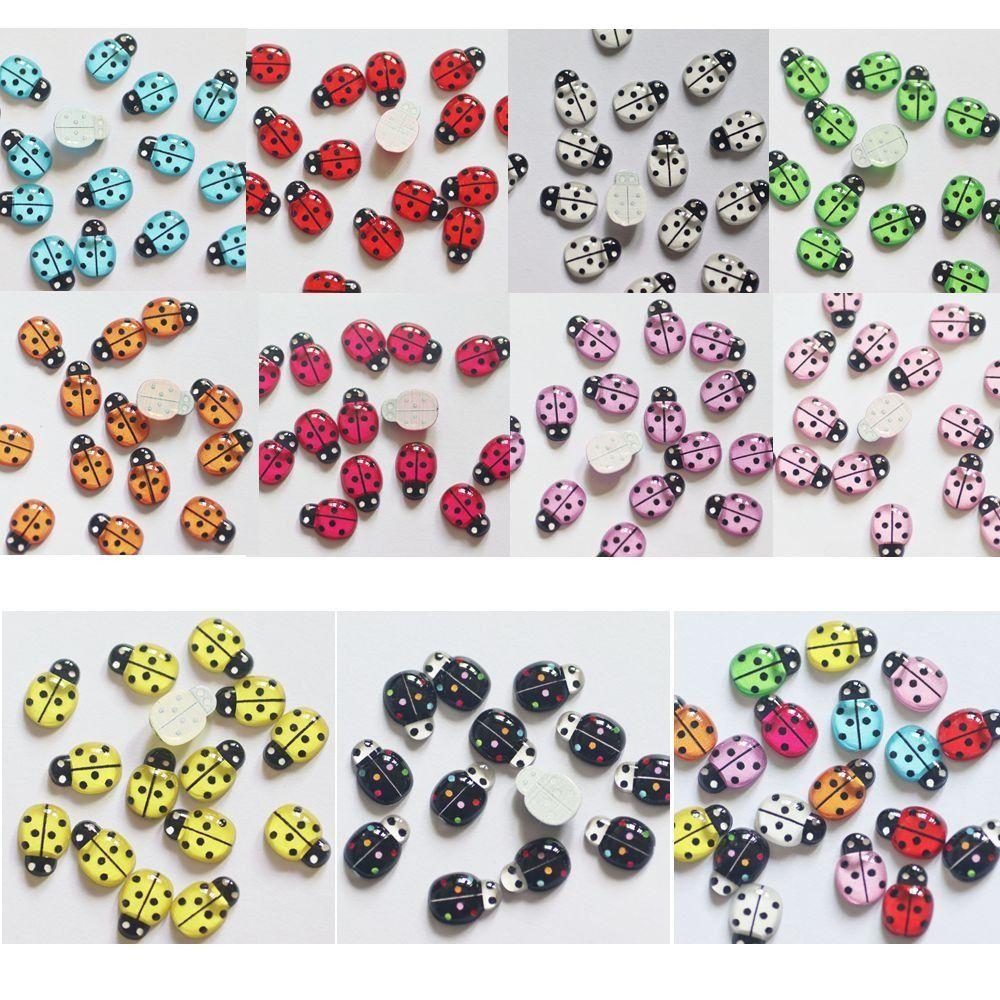 50PCS Resin Beetle Flatback Cabochon Figurines  Mobile Phone Shell Decor