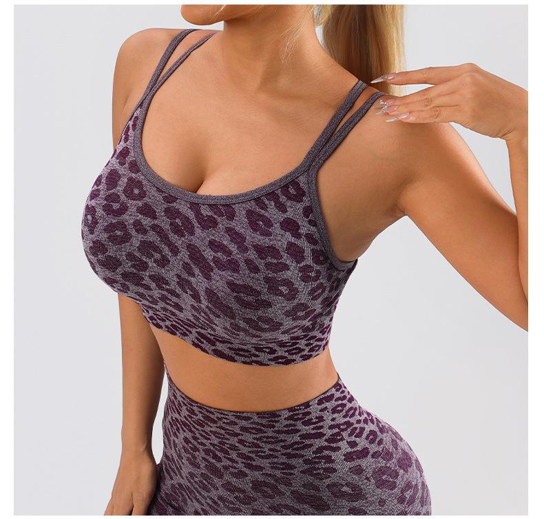 TK High Waist Seamless Yoga Set: Stretchy Three-Quarter Shorts & Sexy Bra with Chest Pads for Women