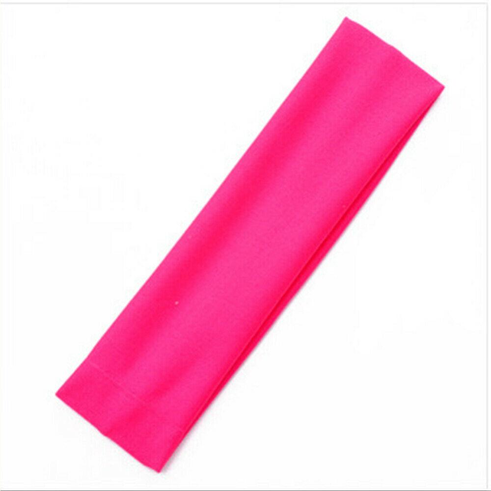 New Fashion Women Ladies Sport Sweatband Headband Yoga Gym Stretch Basketball Hair Band Headwear Black White Pink Red