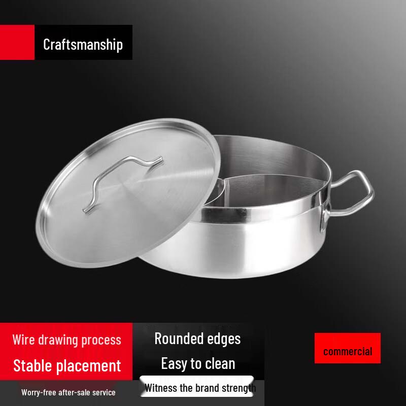 Sule Three-Compartment Stainless Steel Hot Pot