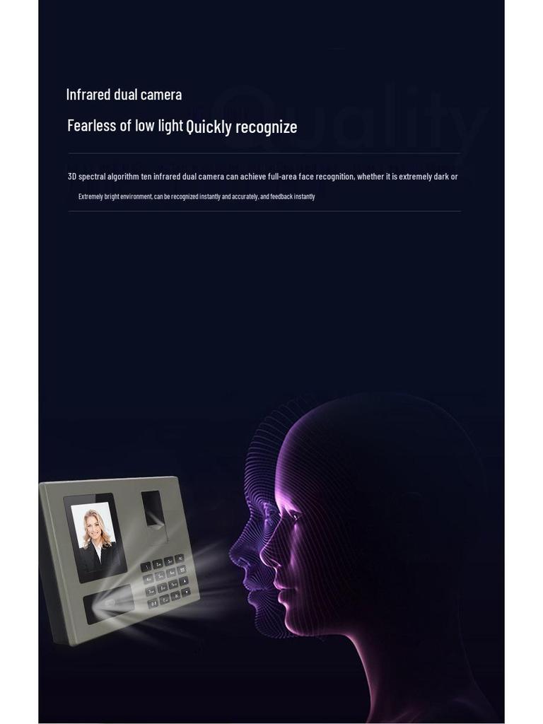 FA03 Multilingual Face & Fingerprint Recognition Attendance Machine: Intelligent Check-in Solution