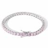 Elegant Micro-Set Zircon Tennis Bracelet Women Men Minimalist Geometric Design In Gold Tone
