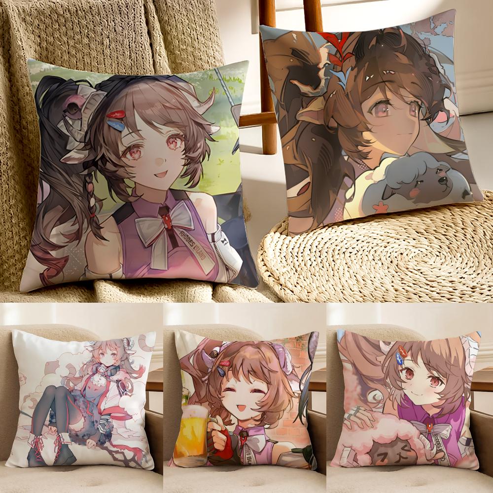 Trending Arknights Eyjafjalla D Game Cushion Cover Pillowcase Antidustmite living Room Sofa Decor Cushion Room