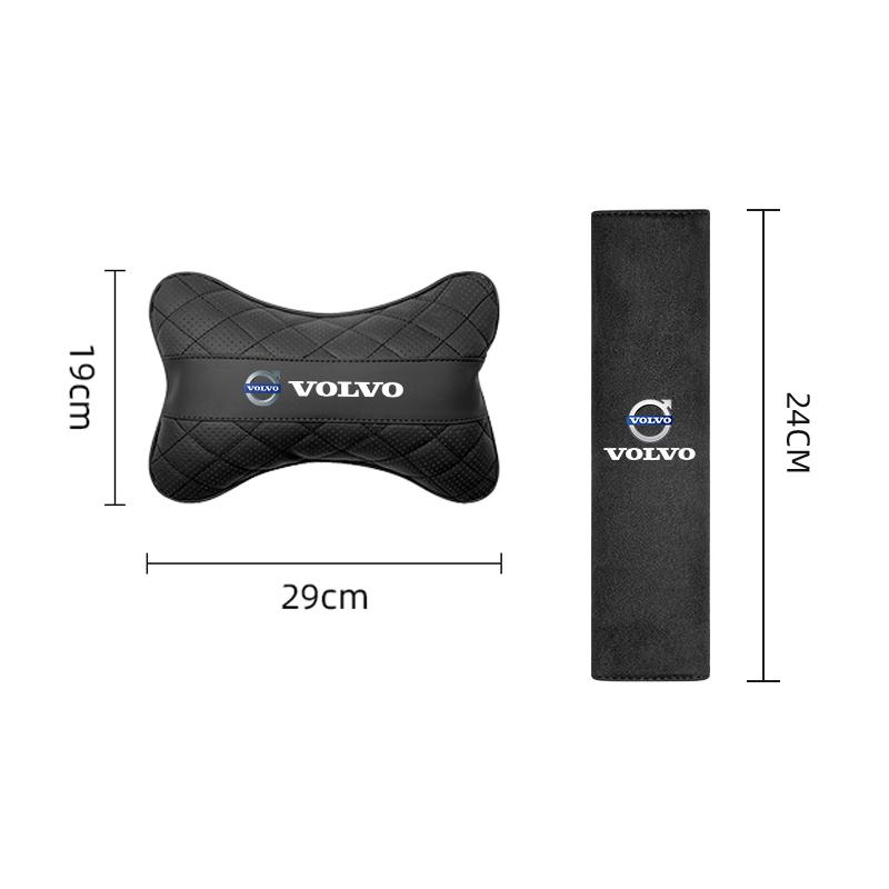 Car Headrest Cover Neck Pillow Auto Seat Belt Shoulder Protect For Volvo Rdesign XC60 XC40 V60 V40 EX30 XC90 S60 C30 V50 V70 S90