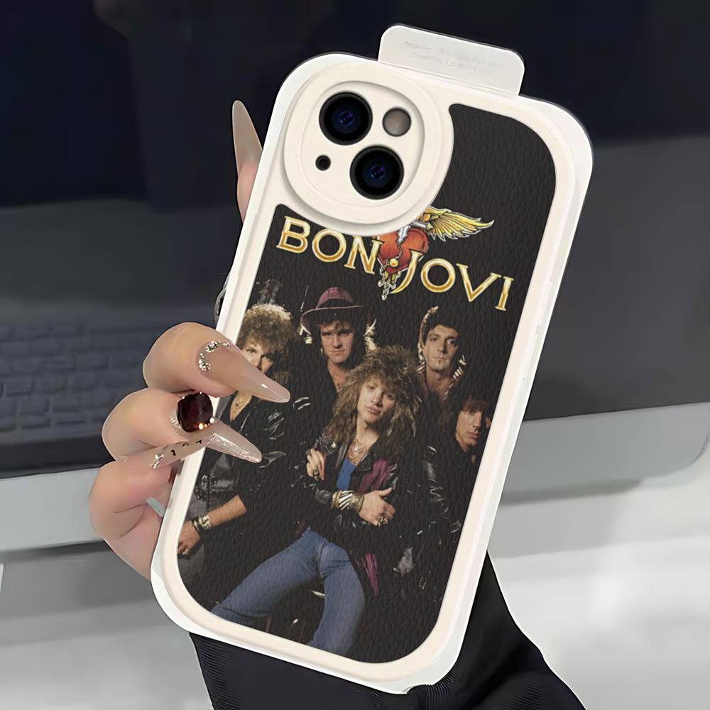 

Rock Band B-Bon Classic J-JoviS Phone Cover For IPhone 16 15 14 13 12 11 Pro Max Plus Leather Soft Case iPhone 15