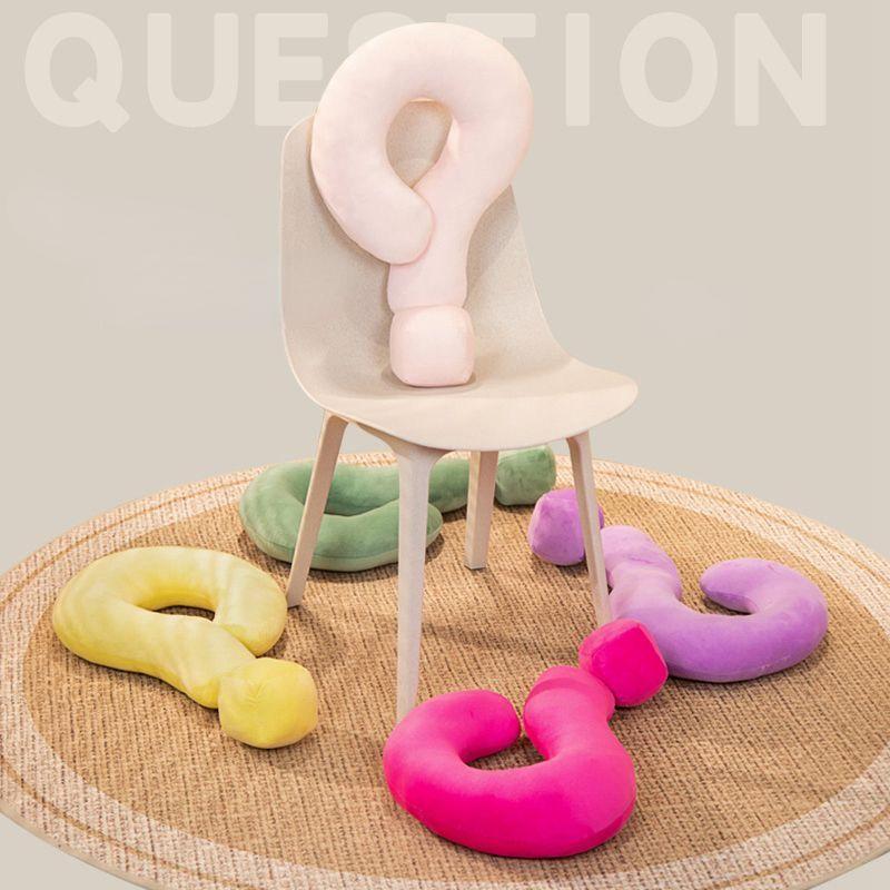 1 Stück U-förmiges Kissen, Kreatives Kissen, Bürokissen, Lustiges Nickerchenkissen, Kissen, Auto-Kopfstütze, Schlafhilfe, Fragezeichen-Nackenkissen