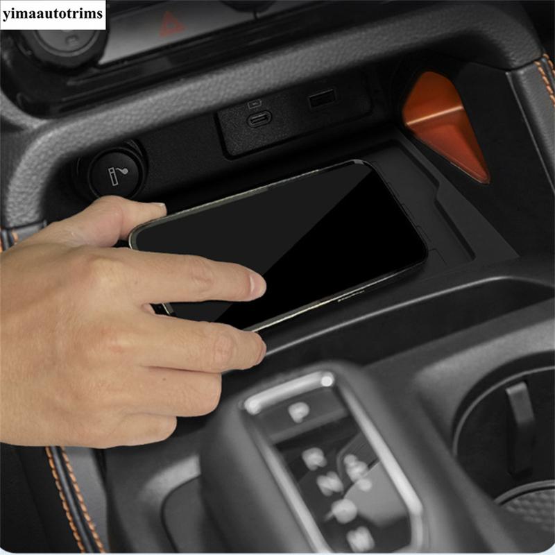 Für Ford Ranger 2024 2025 Kabelloses Ladegerät Handy-LadePad Silikagel Innenraum-Modifikation Schutz Zubehör
