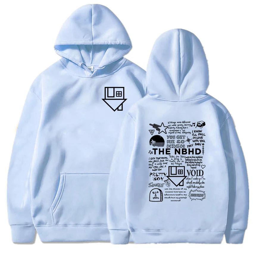 Long Sleeve Autumn Winter Warm Hoodie The Neighbourhood NBHD Band Print Men Women Hip Hop Men's Outdoor Hooded Sweatshirt