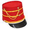 Drum Corps Bugle Corps Costume Hat Military Uniform Flag Raiser Accessory for Stage Performance