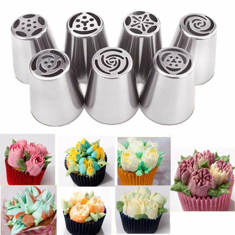 Stainless Steel Russian Tulip Icing Piping Cake Nozzles Cream Pastry Decorating Tips Set Cake Cupcake Confeitaria