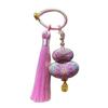 Double-sided Gourd Tassel Charm: Fu Lu Wealth & Blessings Keychain Pendant Ornament