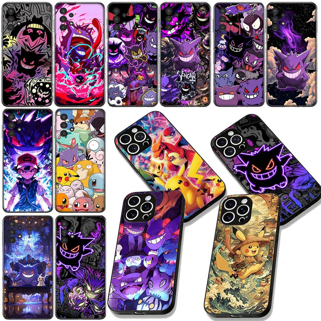 Comics P-Pokemons GO Gengar P-Pikachus Phone Case for Samsung Galaxy Note 20 9 10 S8 S10 Lite S9 Plus A54 A53 A21S S10E A17