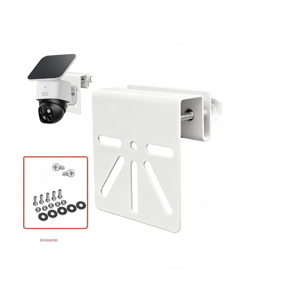 Stainless Steel Bracket for Cam S340 Solar Security Camera Drainage Trough Installation