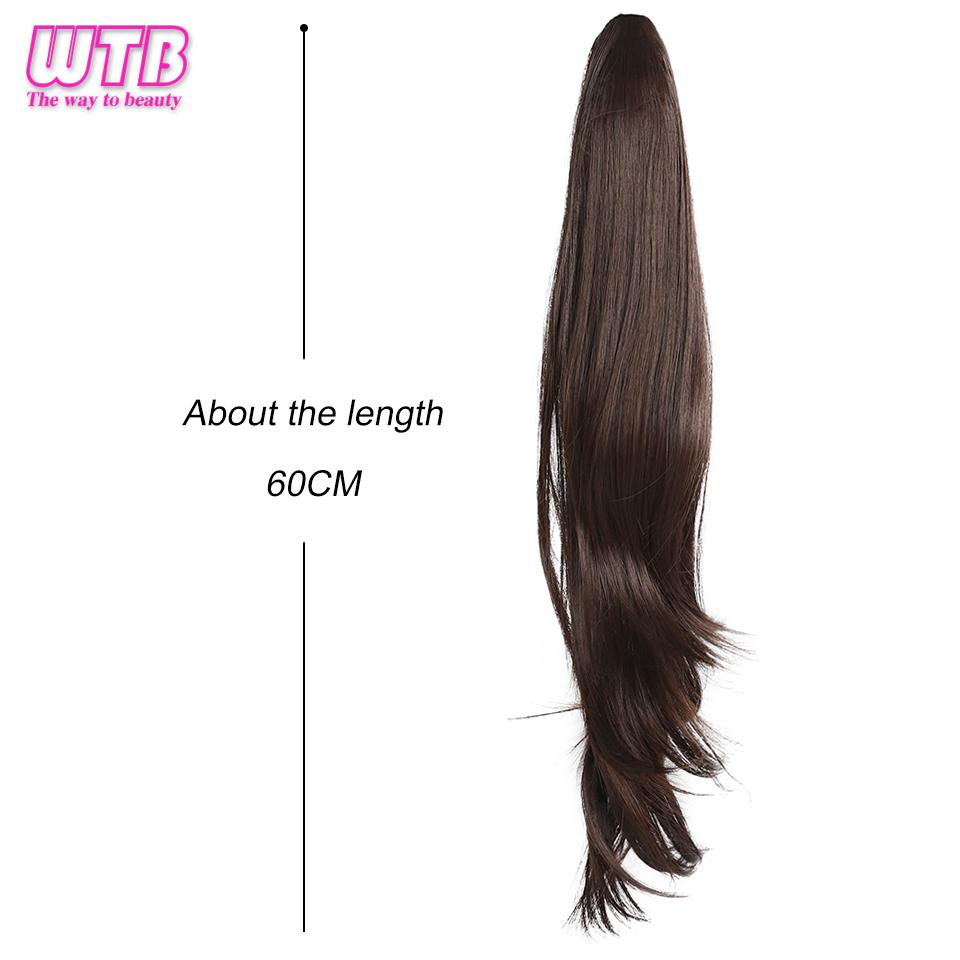 WTB Synthetic Ponytail Wig Female Micro-curly Long Hair High Ponytail Senior Natural Long Curly Hair Fake Braid
