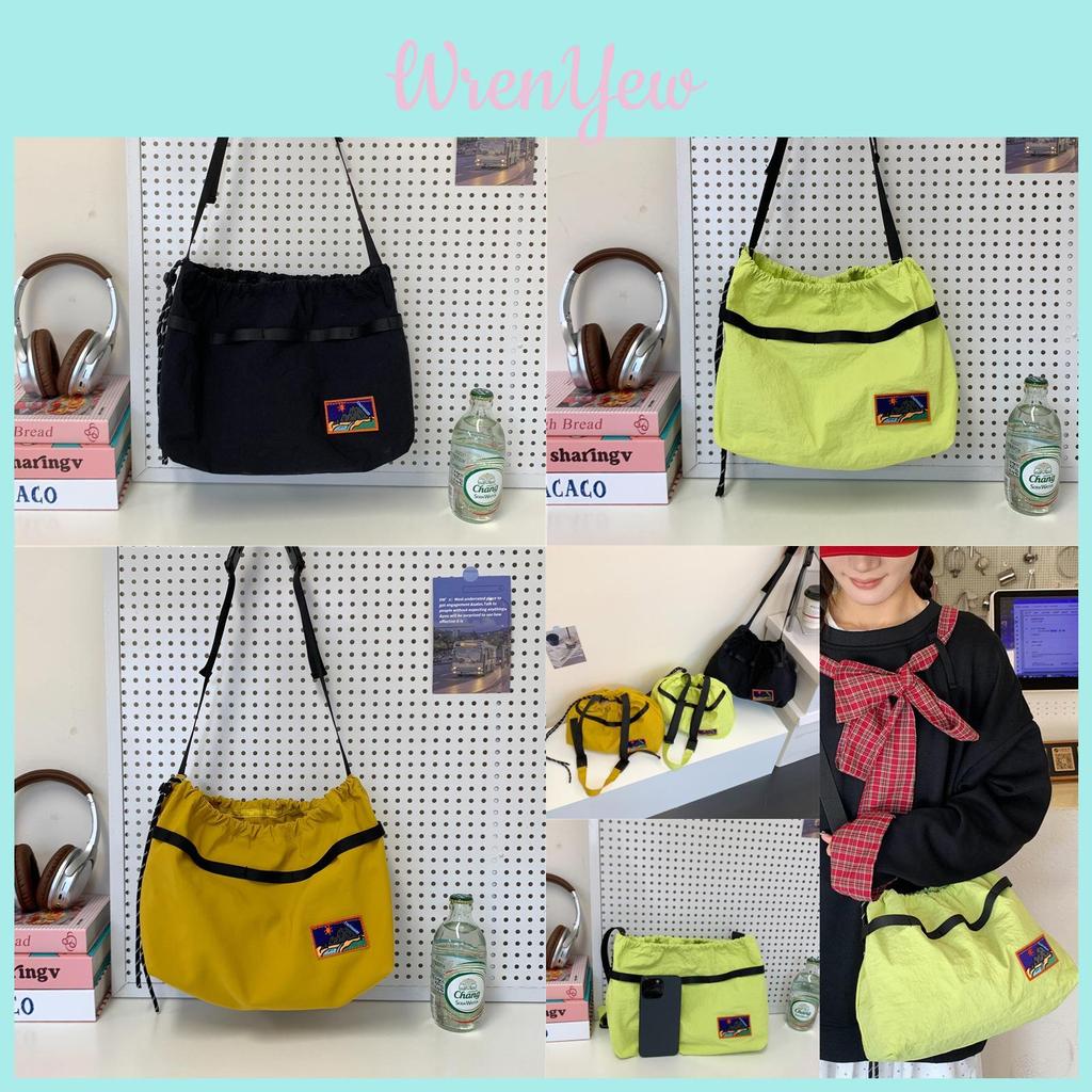 Nylon Drawstring Bucket Bag For Men Women Outdoor Travel With Certificate Pocket