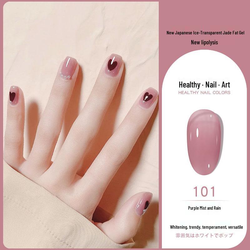 

Осенне-зимний гель-лак для ногтей «Нефритовое желе»: Универсальные нюдово-розовые и румяные оттенки