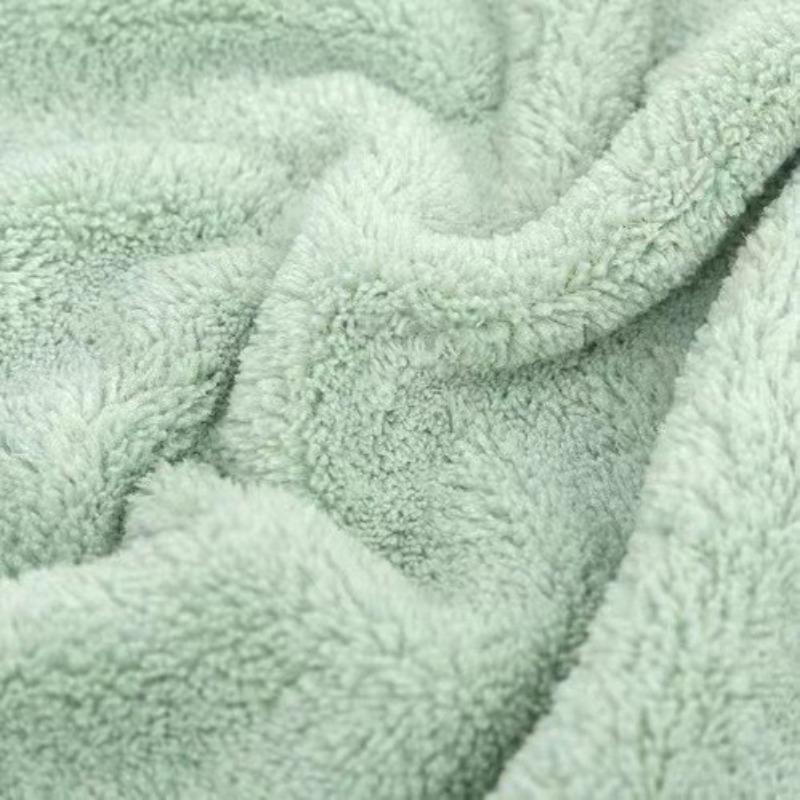 Coral Velvet Cut Edge Towel Plain Square Towel Soft and Thick Moisture Moisture-wicking and Quick Drying Men and Women Bath Towels