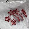Festive Red Star Hair Clip – Lucky Five-Pointed BB Clip for Bangs and Wispy Hair