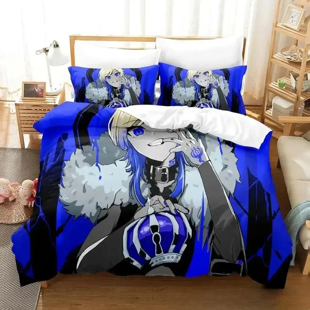 Moda 3D Print Anime Blue Lock Set de lenjerie de pat Băieți Fete Twin Queen King Size Husă de pilota Față de pernă Pat băieți Adulti Textile de casă