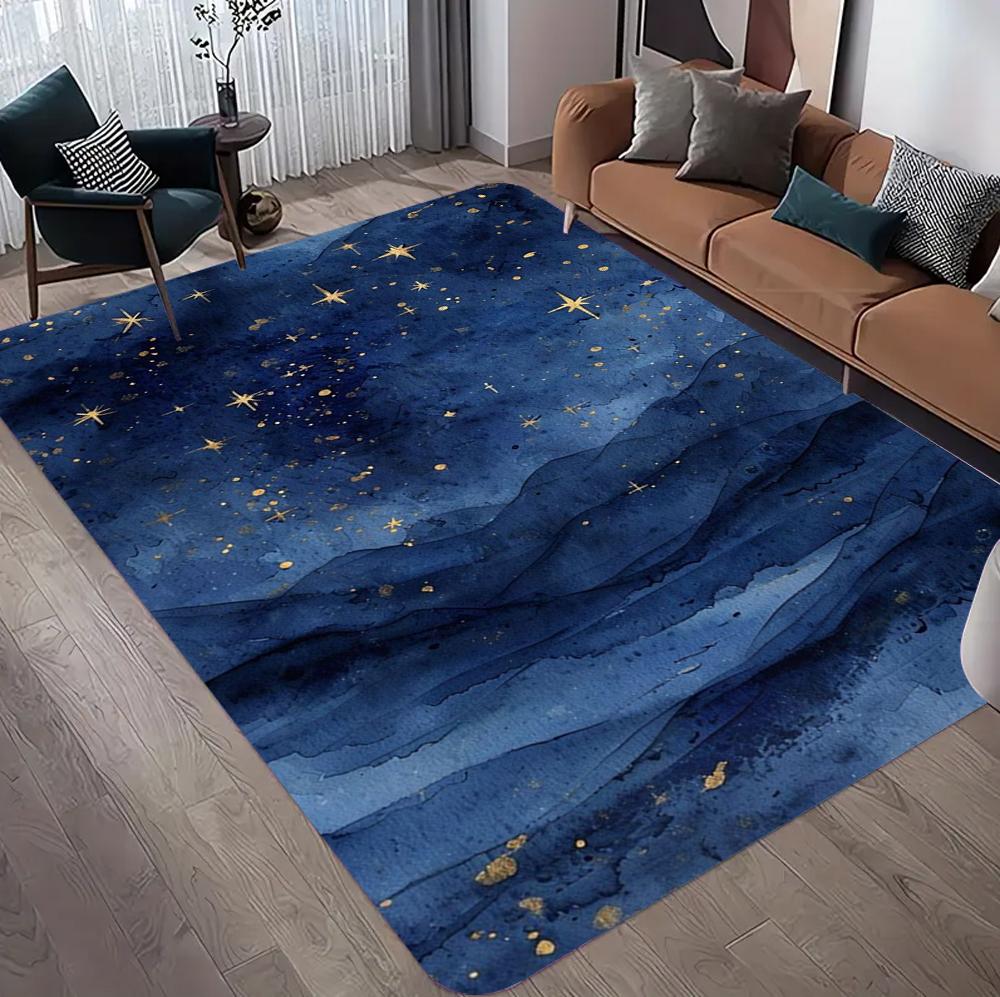 Abstract Star River Pattern Carpets Living Room Bedroom Rug E-Sports Chair Floor Mat Study Desk Chair Carpet Home Decor Gift