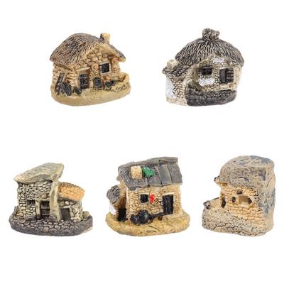 Building Statue Micro Landscape Garden Decoration Resin House Mini Crafts Miniatures Figurines