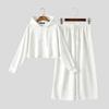 INCERUN Mens Two Piece Outfits Hoodie Cropped Pullover and Wide Leg Pants Drawstring Sets