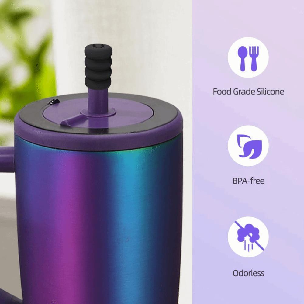 Silicone Magnetic Straw Cap Dustproof Colorful Straw Cover 3D Leakproof Bottle Decor for Brumate Era/Resa Tumblers Universal
