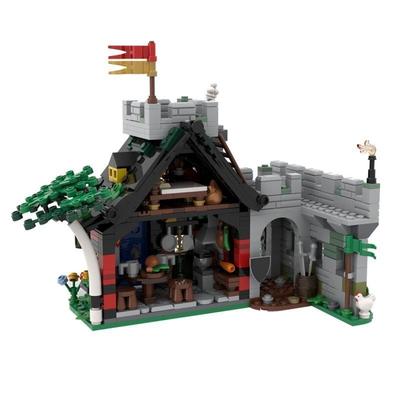 2026 Building Blocks Medieval Castle Modular Model Alert Hotel Stacked Architecture BUilding Creative Toy Gift Educational Toy