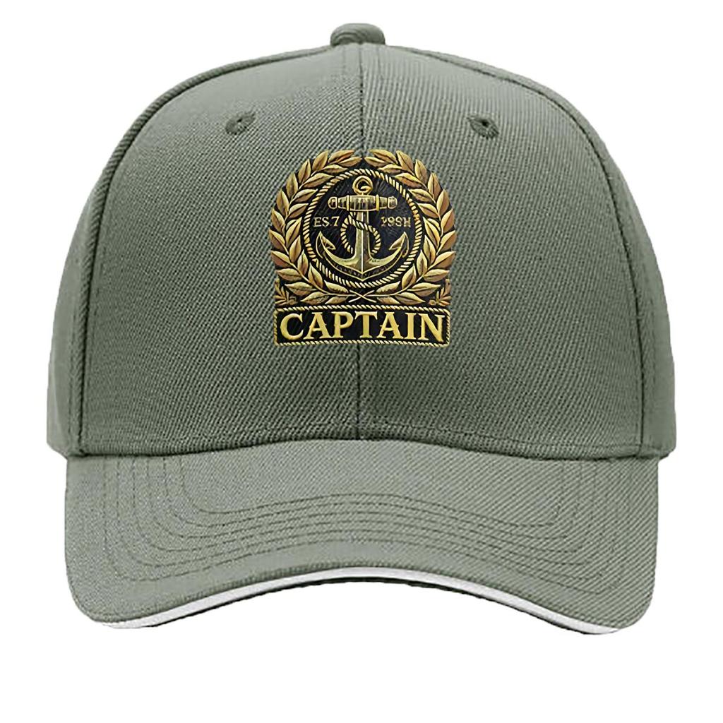 Vintage Metal Captain Anchor Laurel Nautical Badge Hip Hop Hat Fashion Outdoor Sports Sandwich Baseball Cap