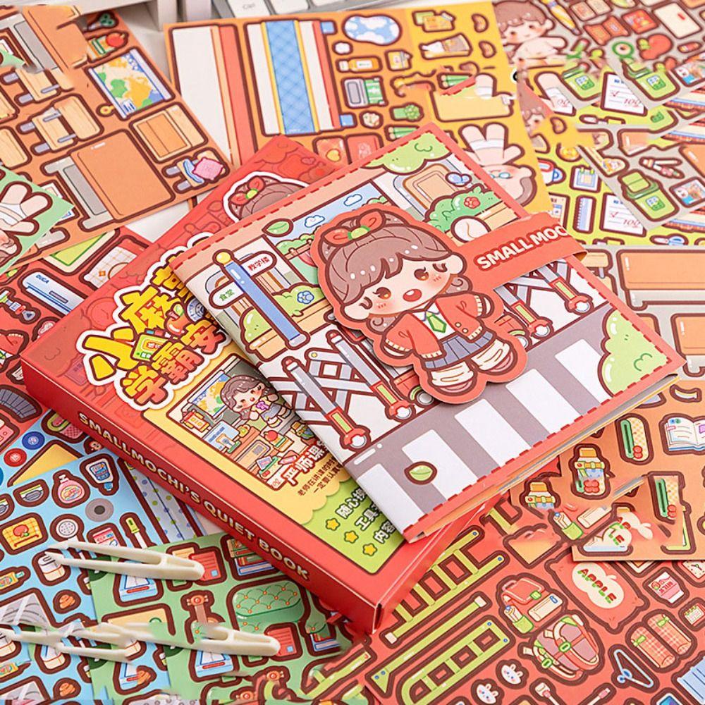 Paper Handmade Quiet Book Activity Books DIY Scene Material Sticker Telado Busy Book Children
