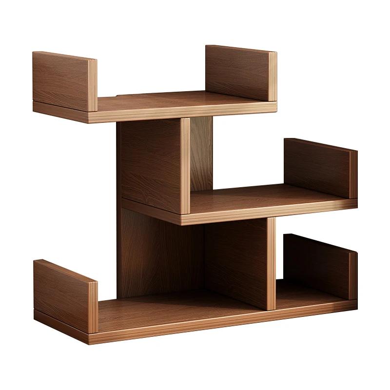 Bookcase Desktop Desk Storage and Storage Rack Household Desk Small Bookshelf Bedroom Office Multi-layer Simple Shelf