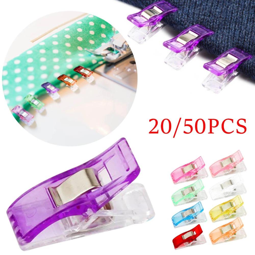 10/20/50 PEZZI Clip da Cucito Clip di Plastica Multiuso Morsetti per Tessuto Morsetti per Quilting Cucito Artigianato Colori Assortiti Clip per Legatura Carta