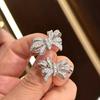 Korean Version of Gentle New Stud Earrings, Bow Symmetrical Boutique Earrings, Lady Princess Internet Celebrity
