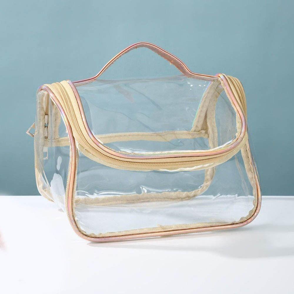 Waterproof PVC Cosmetic Bag Transparent Toiletry Wash Storage Organizer Clear MakeUp Bag Women