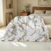 All-Season Thick Warm Single Flannel Blanket – Soft Marble Pattern, Cozy for Home, Office Naps, Guest Room, Ideal for Christmas & Halloween