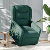 VidaXL Electric Massage Recliner Dark Green Fabric 3303230