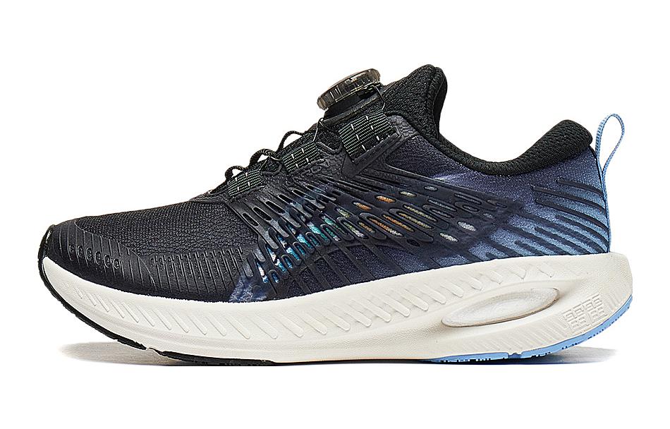 Li Ning YOUNG Slip Resistant Kids Running Shoes Dark Marine Blue Sea Whale Blue Kids YKFT072-7 35
