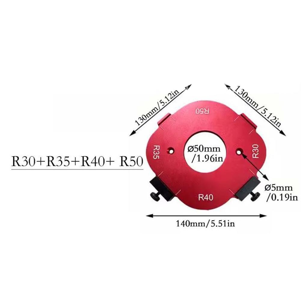 Mașină de tăiat margini, șablon de colț rotund, mașină de gravat, ghid de rutare pentru raza colțului, biț de router Arc R30 R35