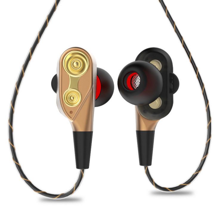 Premium Android In-ear Stereo Bass Earphone Dual Driver Sport Headset With Microphone