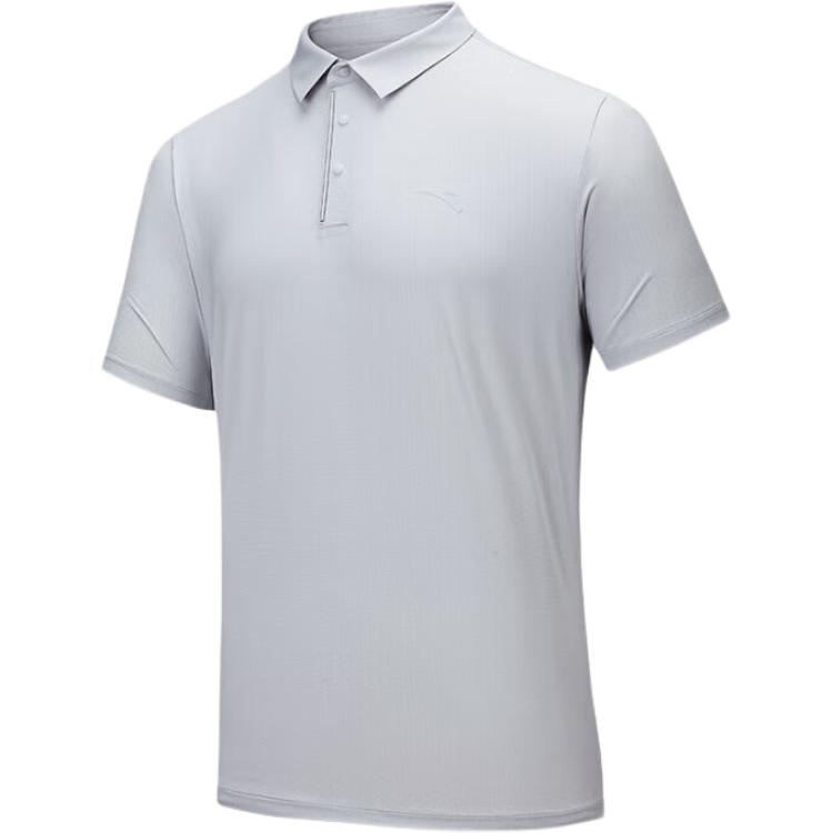 Anta Soft Solid Color Comfortable Versatile Breathable Casual Polo Shirt Men Tops 152537102-1