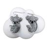 New European & American Christmas Glitter Bear Earrings with Fashion Drip Oil Design