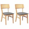 VidaXL Chaises à manger coussins 2 pcs bois massif caoutchouc, chaise à dîner, chaise, chaise de salon, chaises à dîner, 4102465