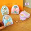 Pvc Transparent Coin Purse With Laser Butterfly Bow Waterproof Keychain For Girls