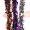 Party Festive Halloween Decorations With Colorful Hanging Streamers Of Pumpkins Bats And Skulls For A Creepy Vibe