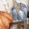 Thanksgiving Autumn Leaf Pumpkin Sheer Curtains for Kids Bedroom Living Room Voile Window Curtains Tulle Drapes