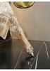 Elegant Women's Pointed Toe Wedding Shoes with Crystal Bow, Plus Size 41-43 Bridal Heels, 2026 New Versatile Style