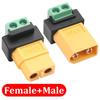 Xt60 Male Female Connector Set 2P Solderless Terminal Adapter Plug For Rc Drone Model Balance Charging Battery Connection