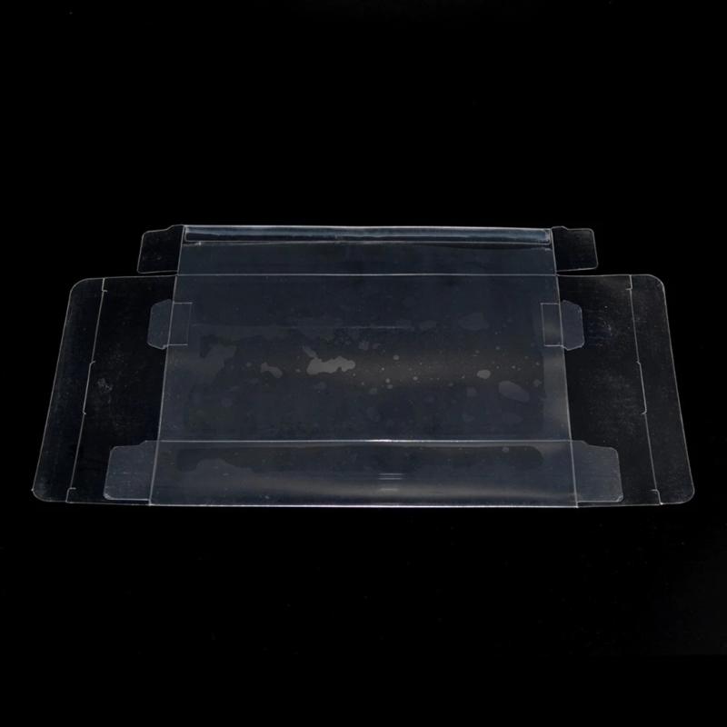 Clear Box Case Sleeve CIB Protector for SNES/N64 Games Cartridge Box